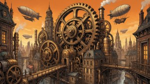 Steampunk City Gears