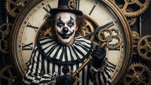 Steampunk Clown with Key