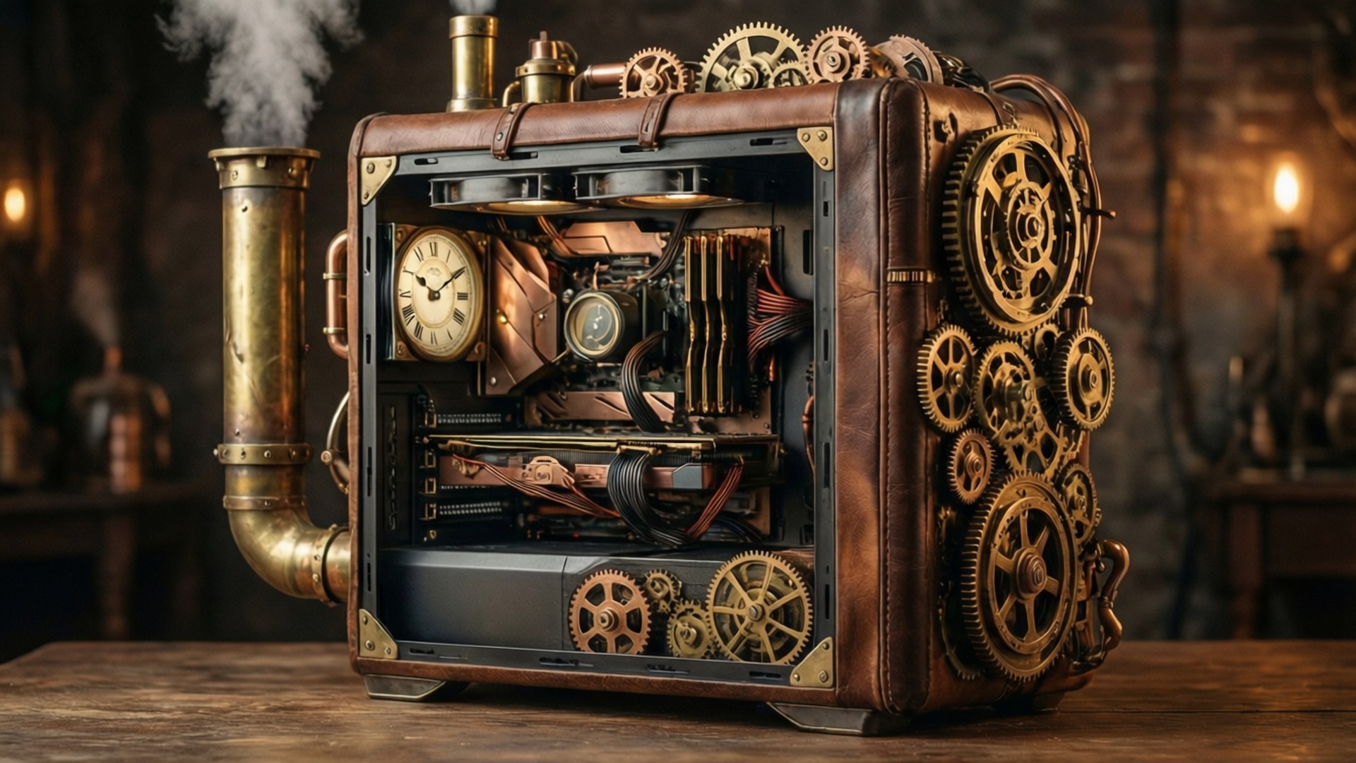 Steampunk Computer by Wallpapers.art Studio
