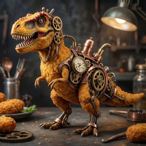 Steampunk Dino Nugget