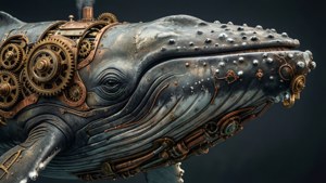 Steampunk Docker Whale