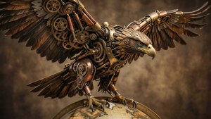 Steampunk Eagle Globe