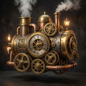 Steampunk Engine Art