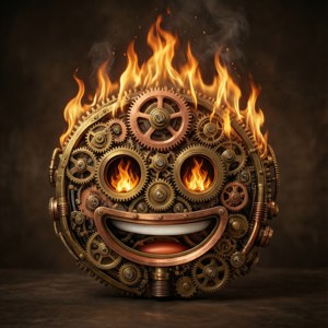 Steampunk Fire Emoji