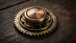 Steampunk Gear Button