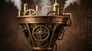 Steampunk Gear Funnel