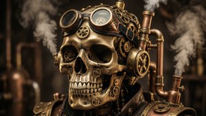 Steampunk Gear Skull