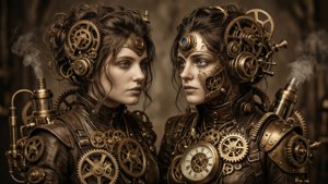 Steampunk Gemini Twins
