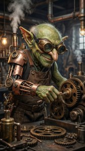 Steampunk Goblin Engineer