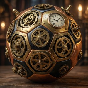 Steampunk Half Soccer Ball