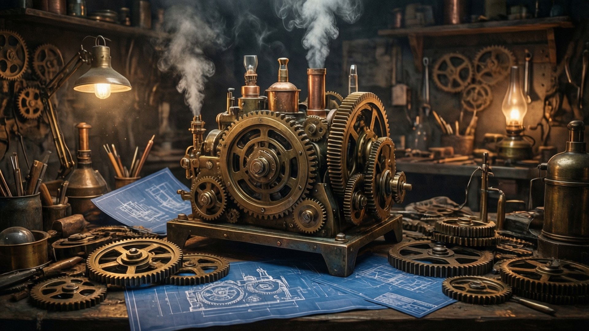 Steampunk Inventor by Wallpapers.art Studio