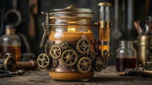 Steampunk Inventor's Jar