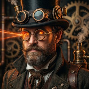 Steampunk Laser Gaze