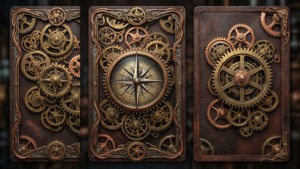 Steampunk Mechanical Tarot Template