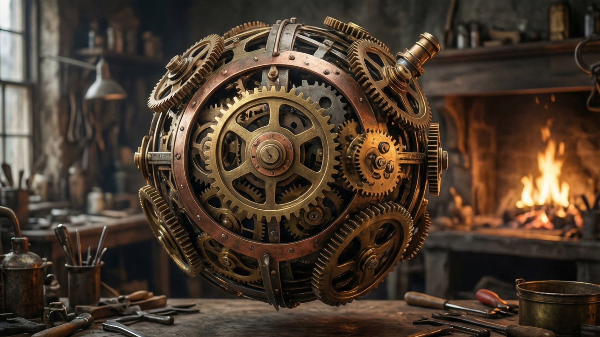 Steampunk Orb Workshop by Wallpapers.art Studio