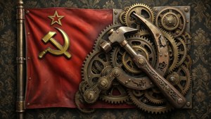 Steampunk Soviet Flag
