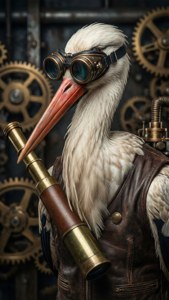 Steampunk Stork Explorer