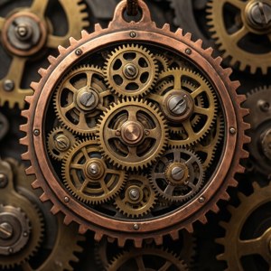 Steampunk Trust Gear Badge
