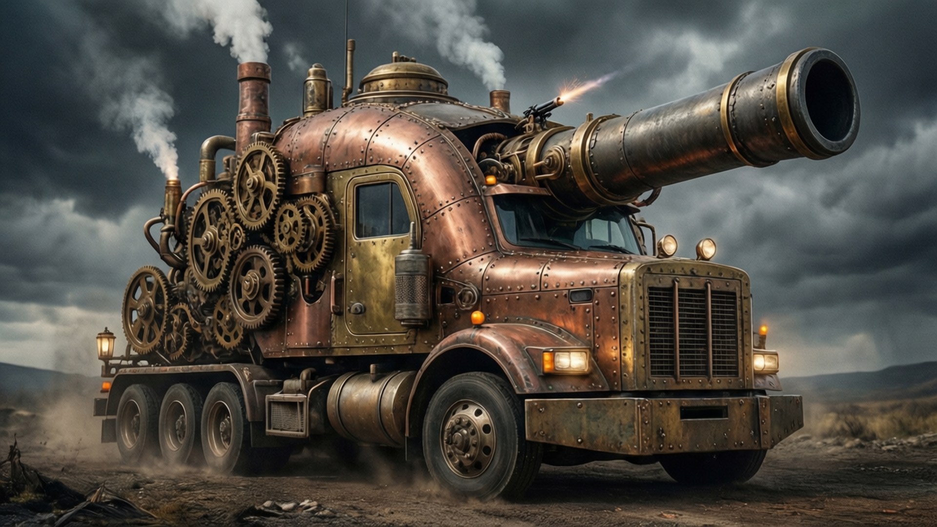 Steampunk War Machine by Wallpapers.art Studio