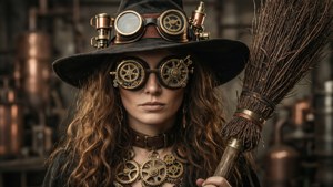 Steampunk Witch Broom
