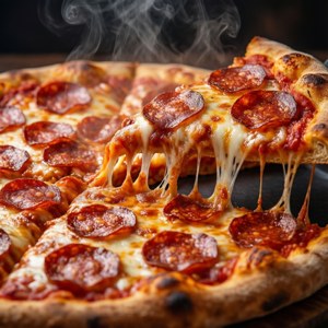 Steamy Pepperoni Close-Up