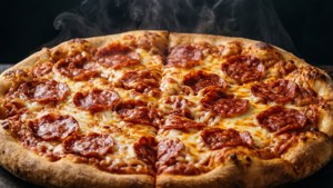 Steamy Pepperoni Closeup