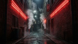 Steamy Red Neon Alley