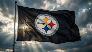 Steelers Flag in Wind