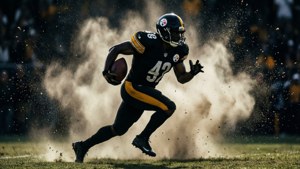 Steelers Player Silhouette Action