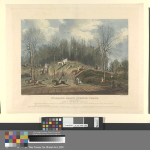 Steeple-chasing [set of six]: St. Albans Grand Steeple Chase. / 8 March 1832. Plate 4. Struggle at the Bank ...