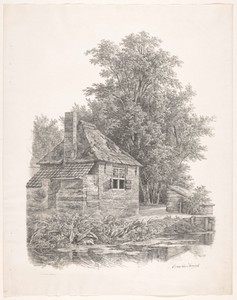 Stenen huis aan het water