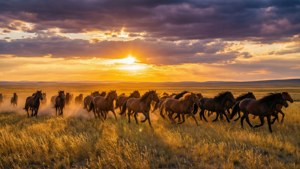 Steppe at Sunset