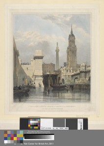 Steps of New London Bridge, St. Magnus, the Monument and Part of Old Bridge