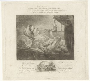 Sterfbed van Anna Detert, echtgenote van Hendrik Kobell