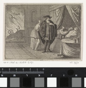 Stervende ziet de vlammen van de hel vanuit zijn bed
