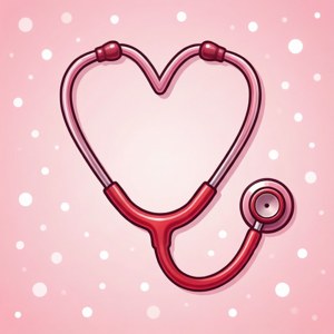 Stethoscope Heart Shape Pink