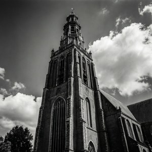 Stevenskerk Tower Monochrome