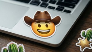 Sticker Laptop Cowboy