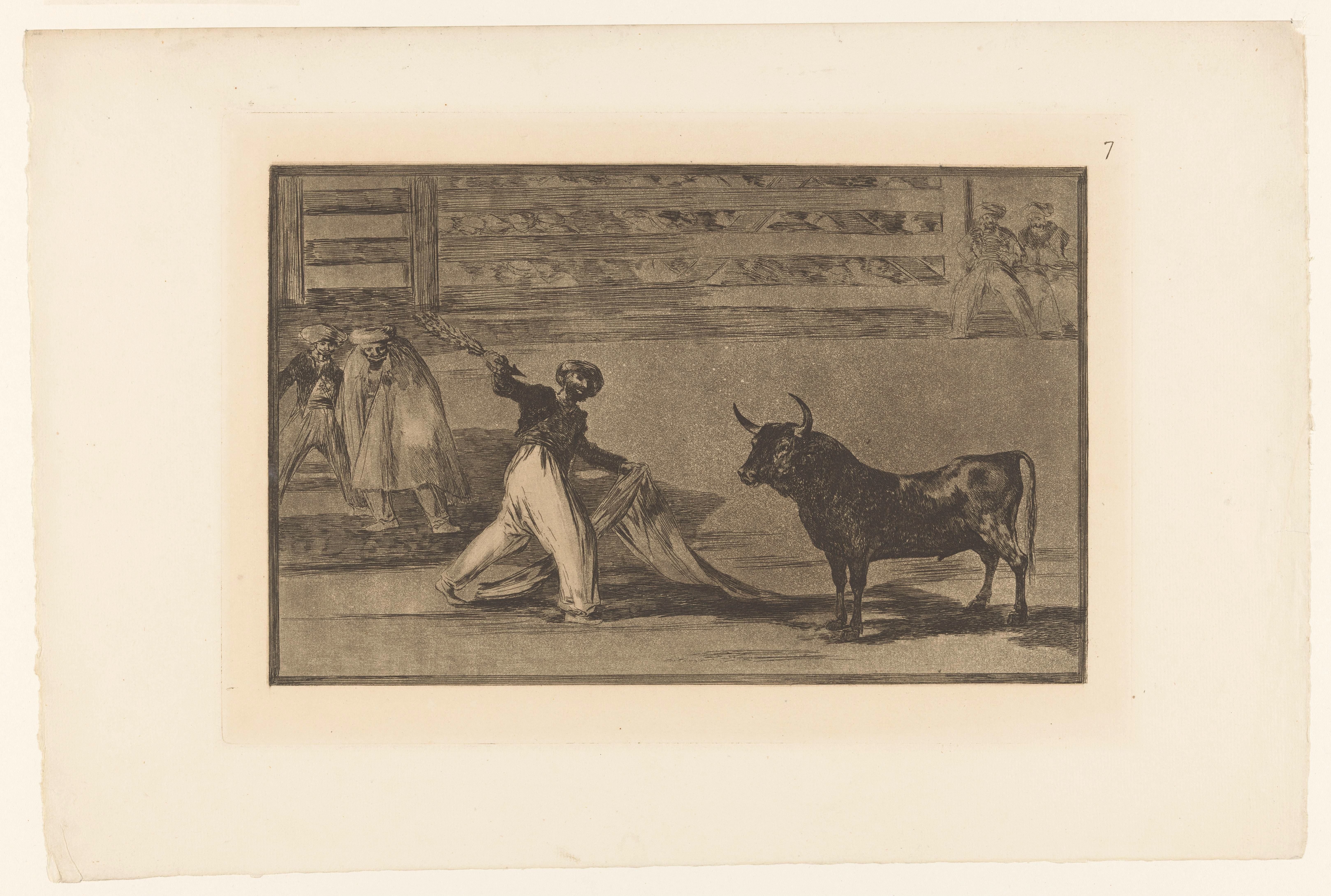 Stierenvechter met banderilla by Francisco de Goya