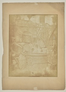 [Still Life in Bayard's Garden: Baskets, Watering Can and Planter Pots]