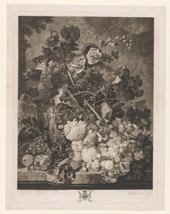 Still Life of Fruit and Flowers