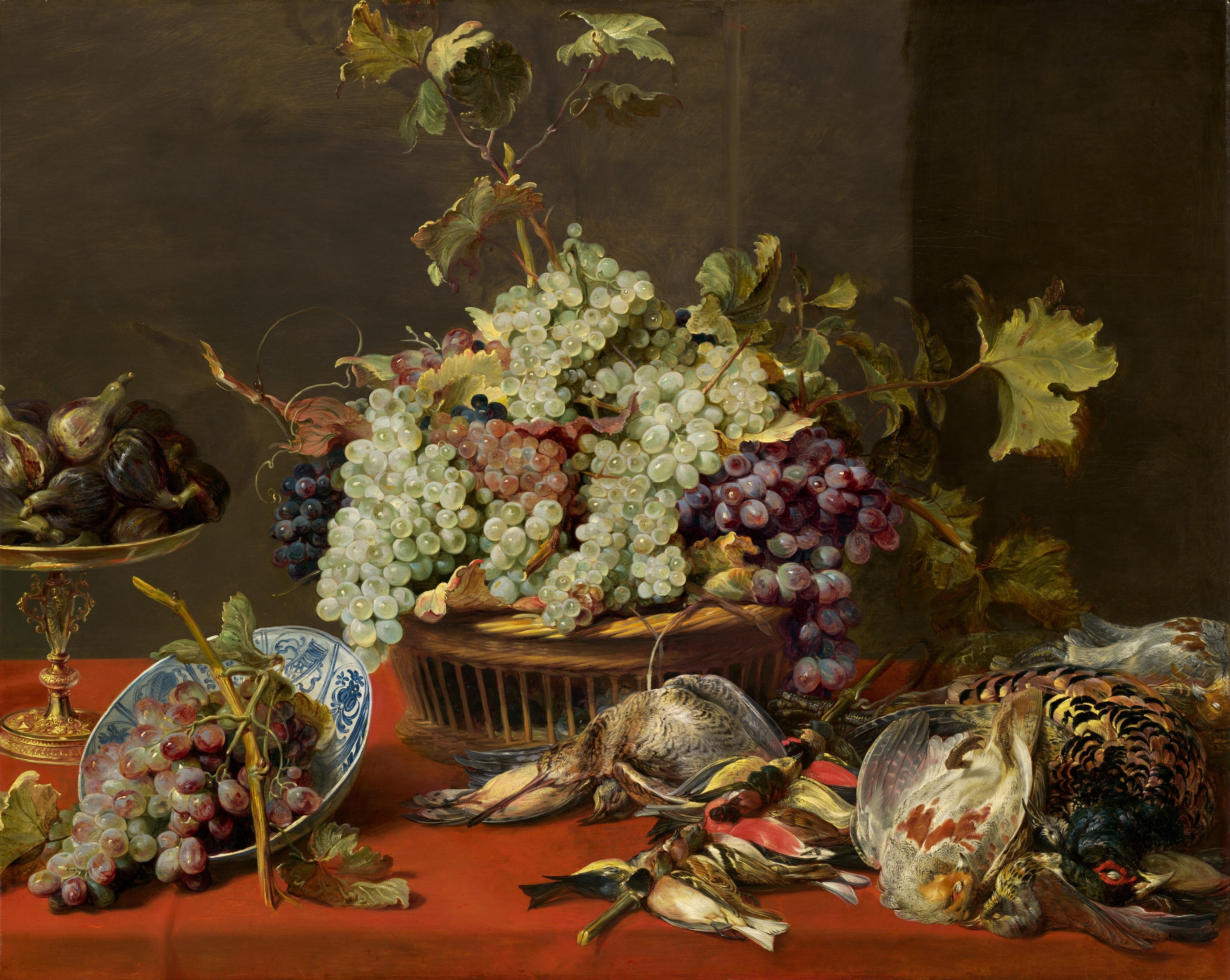 Still Life with Grapes and Game by Frans Snijders