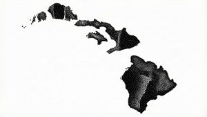 Stippled Hawaii Map
