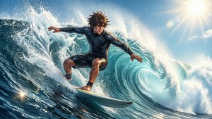 Stitch Surfing Wave