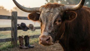 Stockyards Morning Longhorn