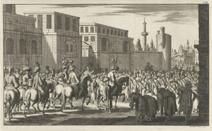 Stoet bij het uitrijden van de grootvizier