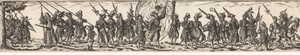 Stoet van soldaten