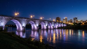 Stone Arch Bridge Night