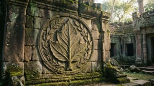 Stone Carved Leaf