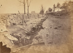 Stone Wall, Rear of Fredericksburg, with Rebel Dead, May 3d, 1863 [Va.]